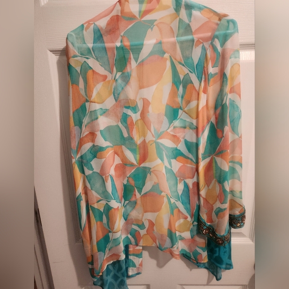 Soft Surroundings Eyecatching Aberdern Kimino Topper - Picture 4 of 6